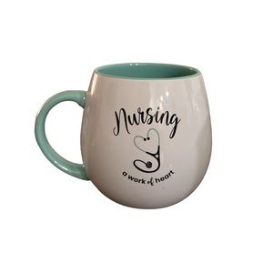 Nurse Mug ☕️ - “Nursing- a work of heart” with Stethoscope Design 🩺
